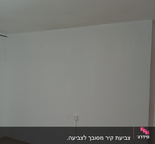קיר צבוע בלבן עם שקעי חשמל